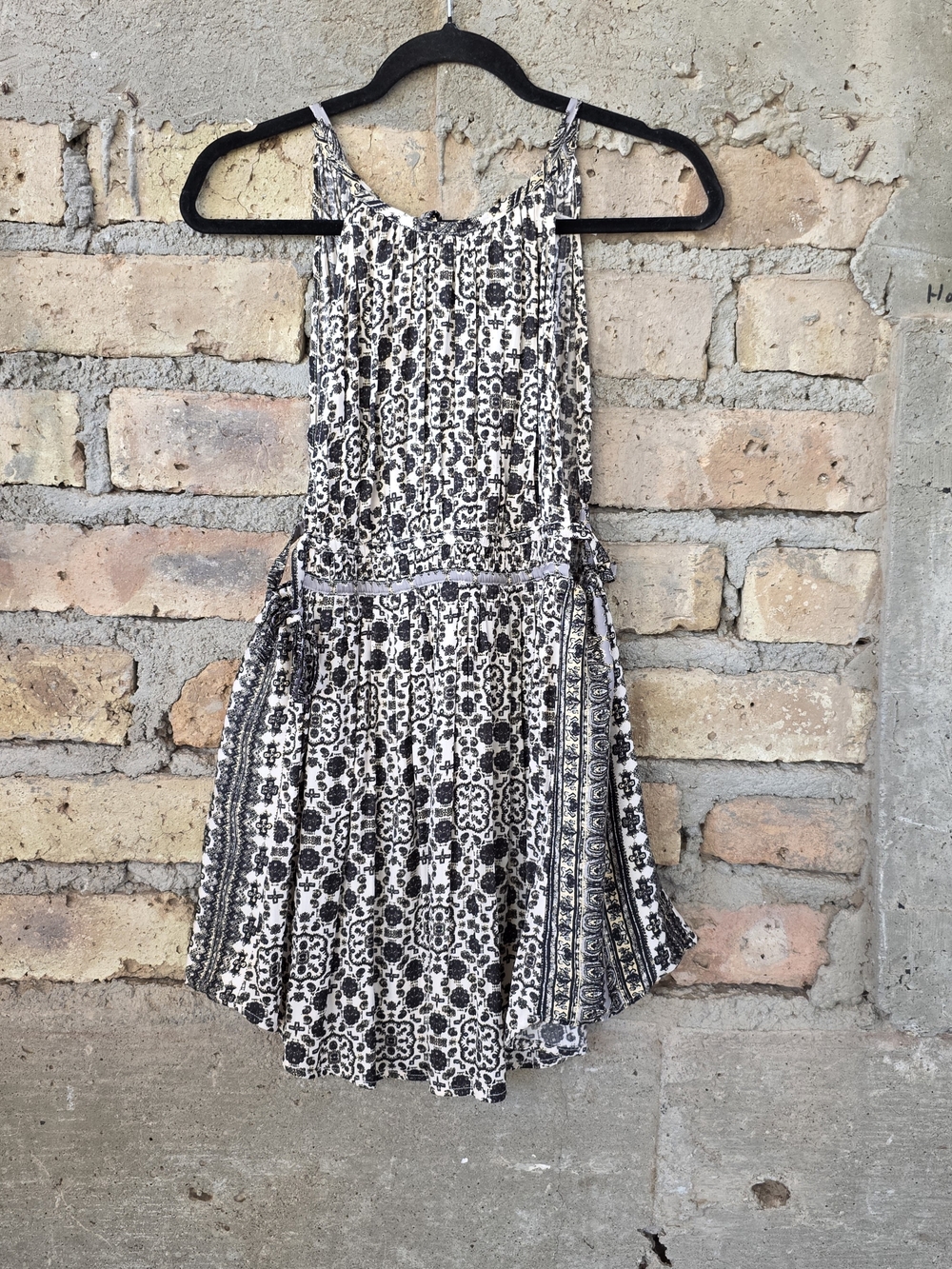 Free People Mid Summers Day Printed Cutout Tunic Dress Size S